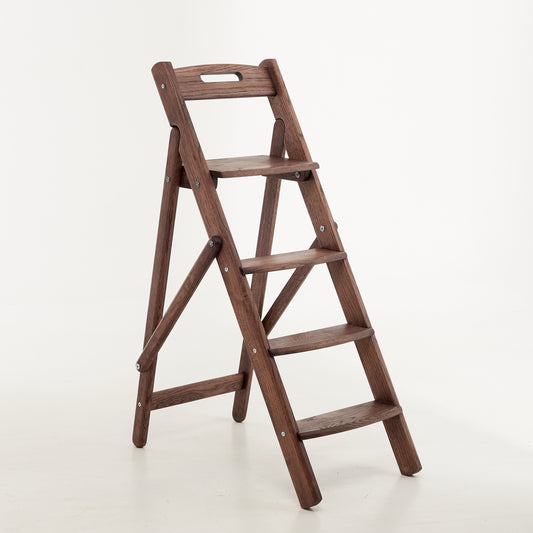 Handmade oak folding ladder for kitchen and home