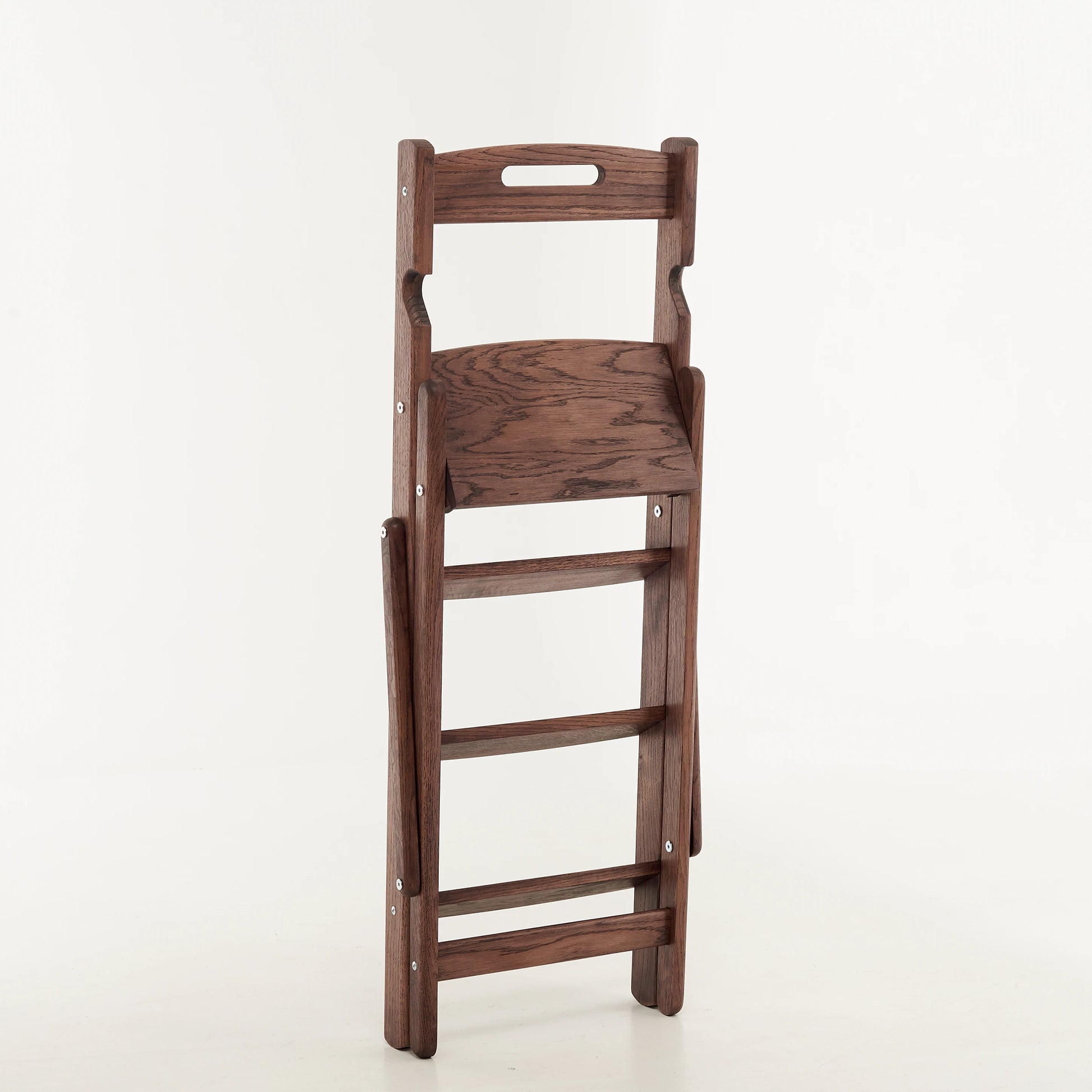 compact folding oak stool