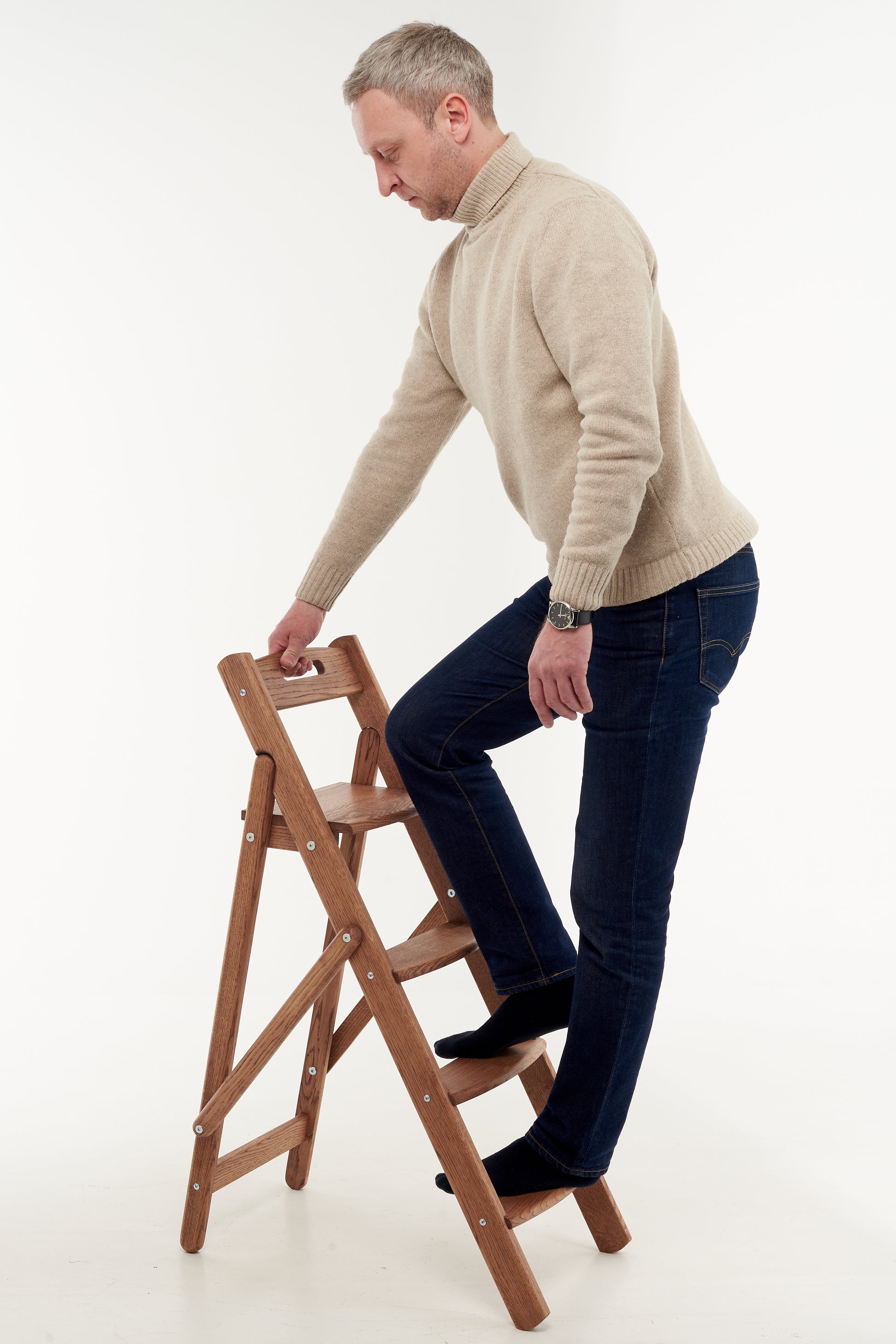 High-quality wooden ladder made in Ukraine