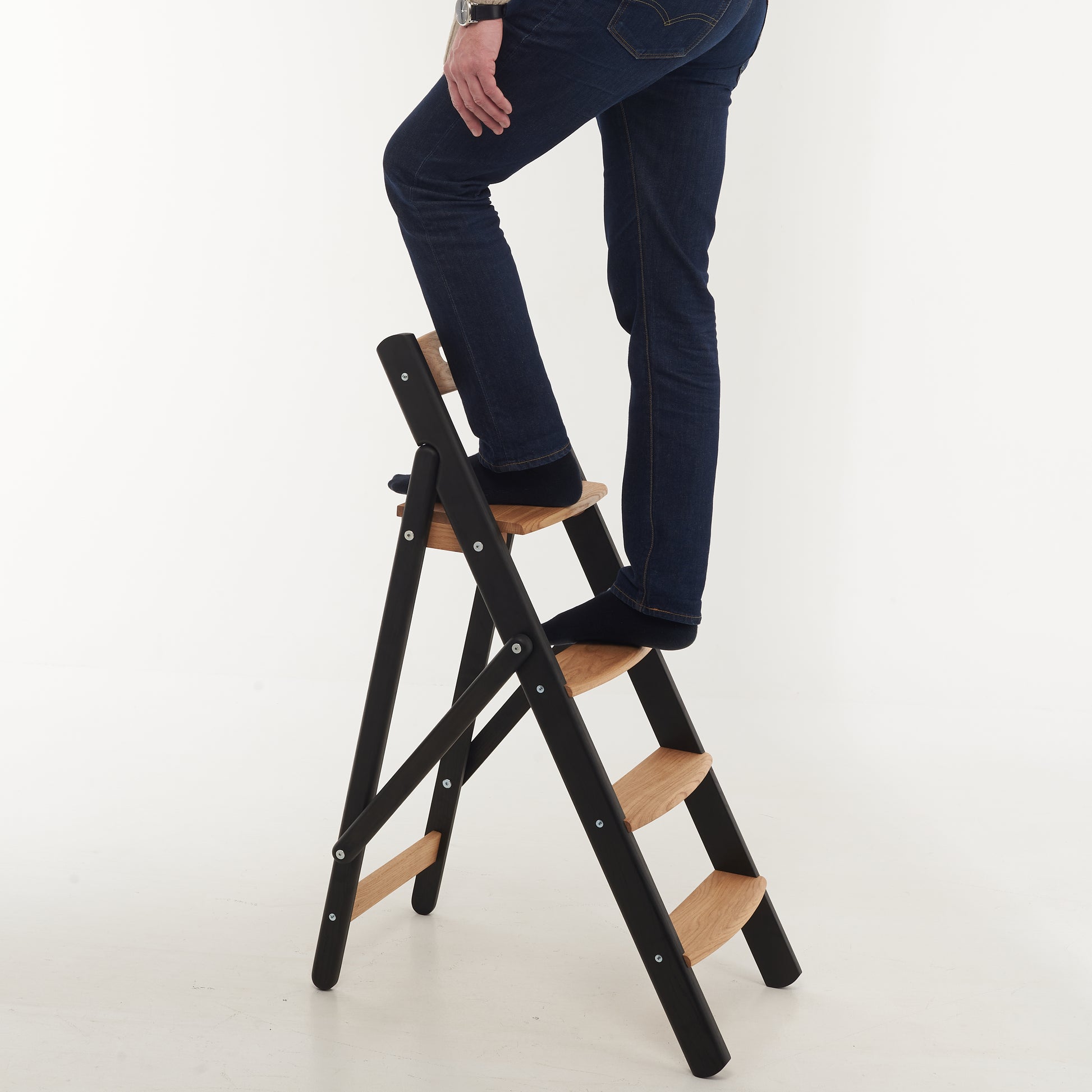 High-quality wooden ladder made in Ukraine