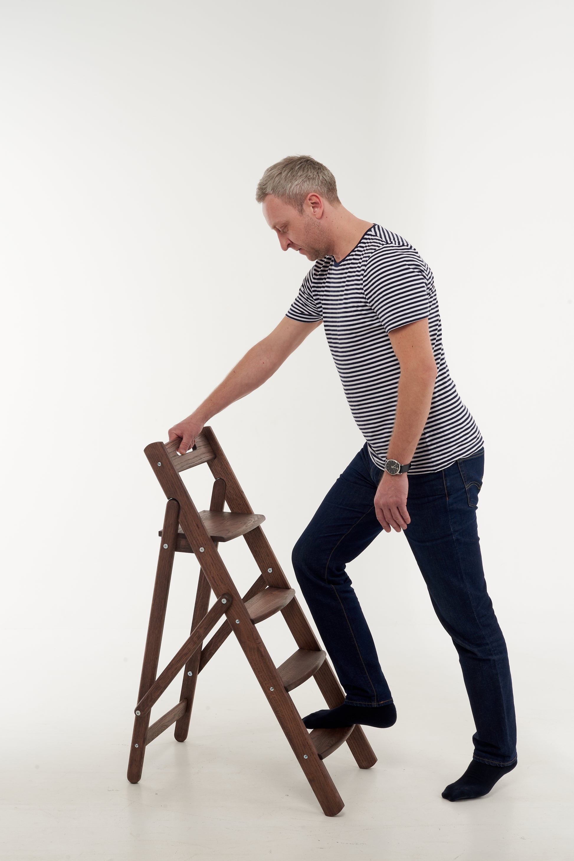 High-quality wooden ladder made in Ukraine