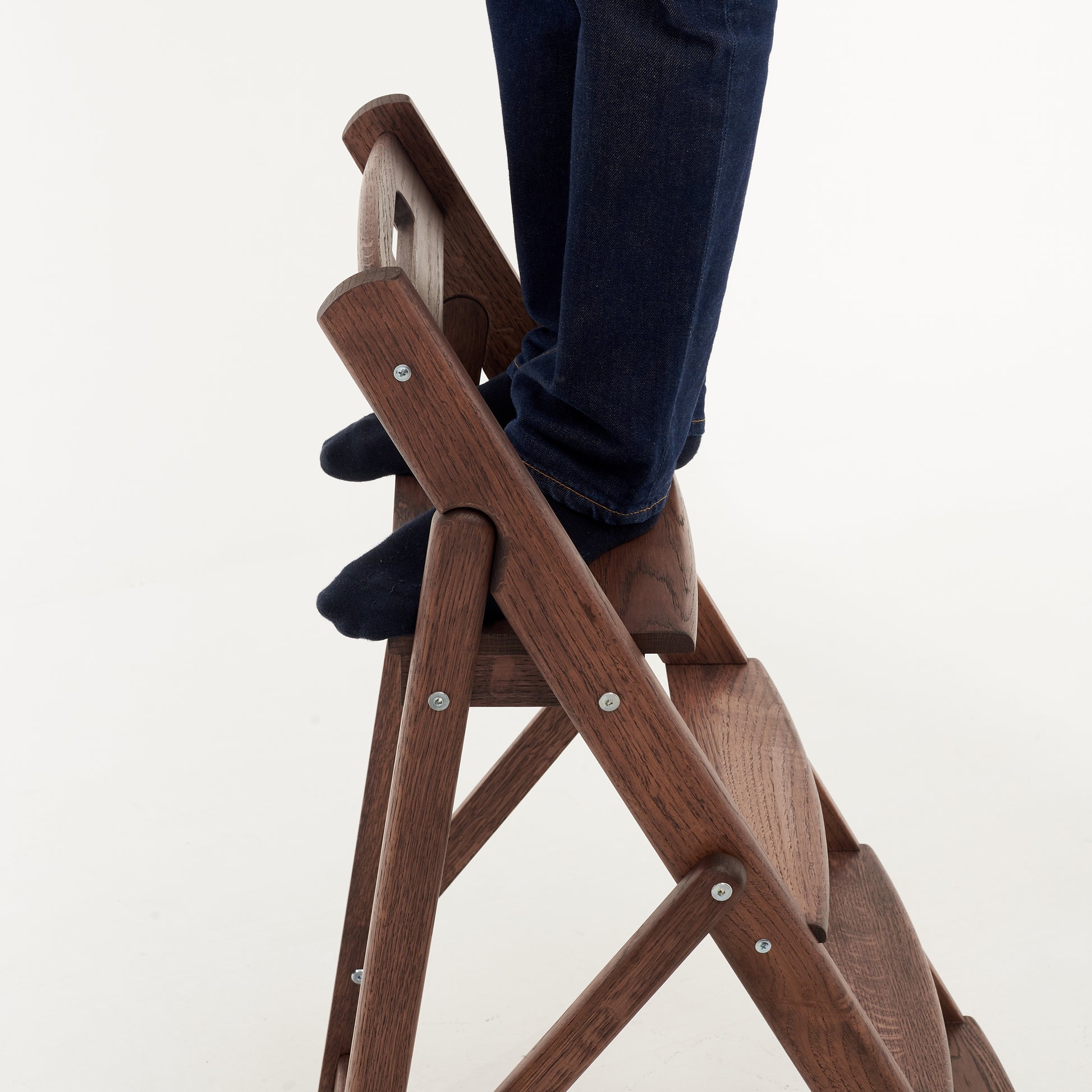 Step ladder gift idea with natural wood finish
