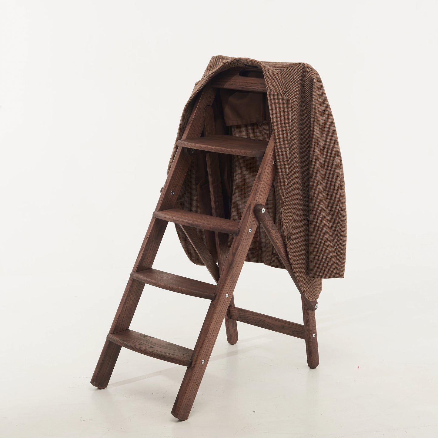 elegant oak wood ladder