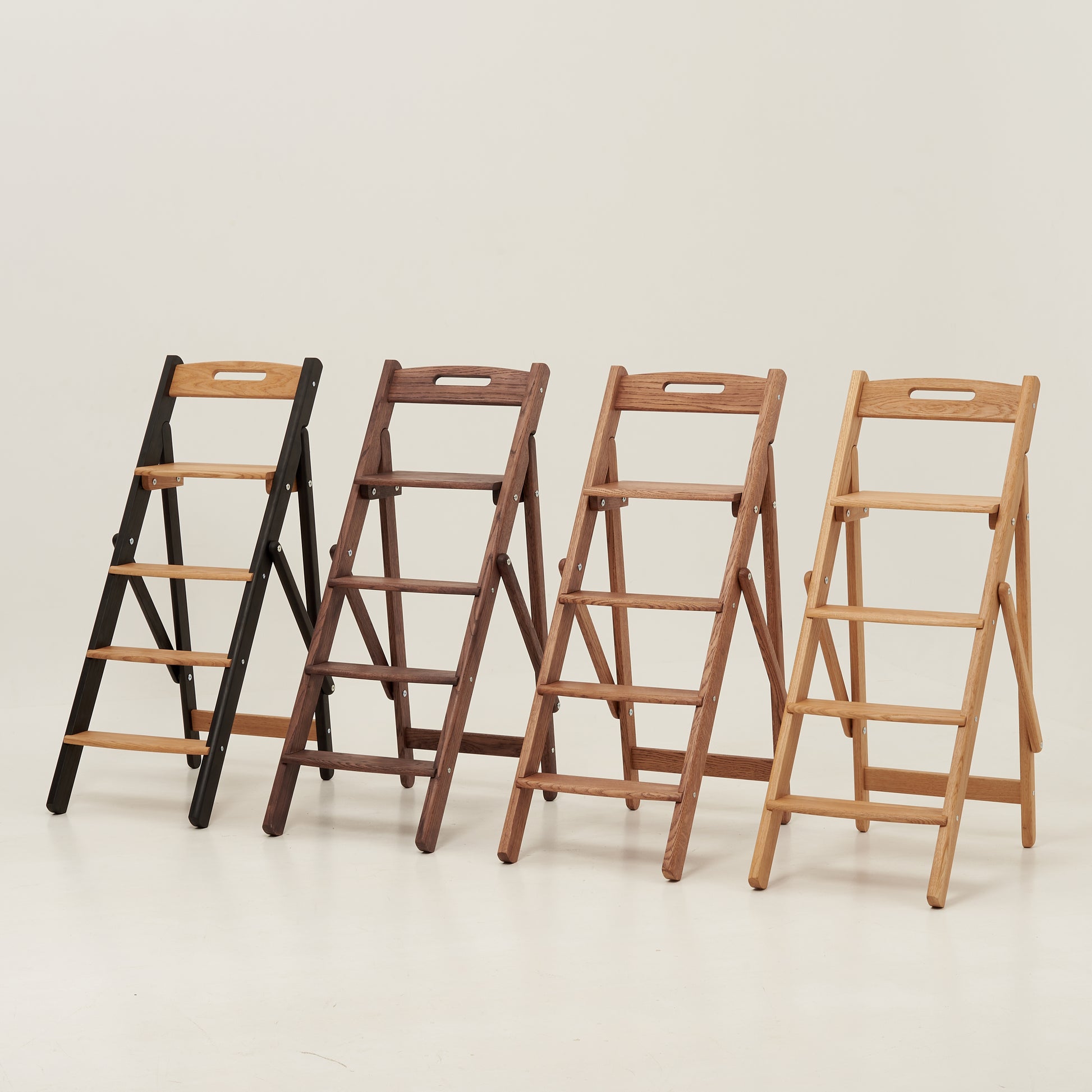 Eco-friendly wooden ladder finished with oil wax