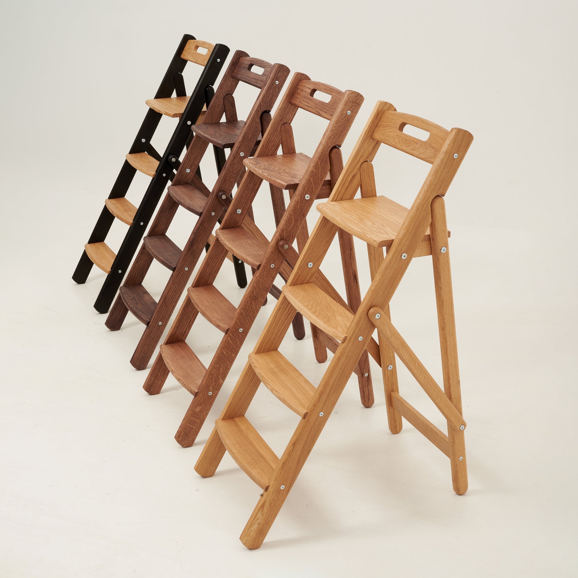 Eco-friendly wooden ladder finished with oil wax