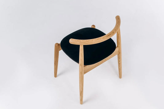 Koloda Scandinavian oak chair with light gray upholstery