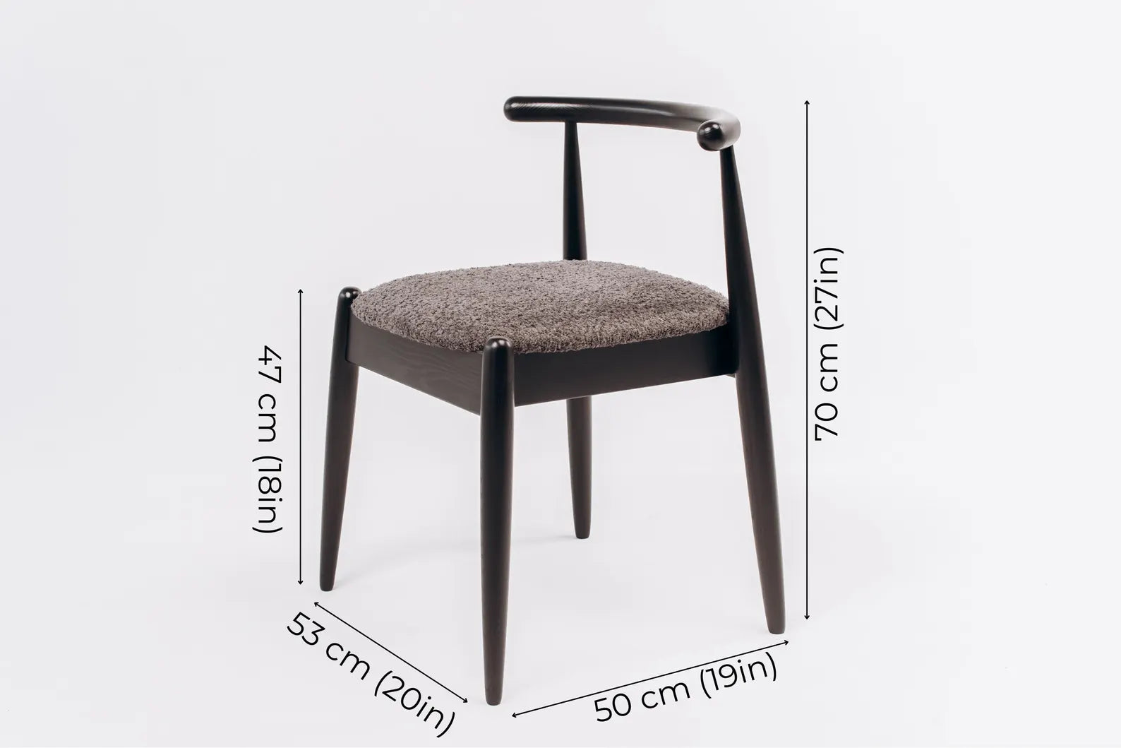 Minimalist oak dining chair for modern kitchen interior