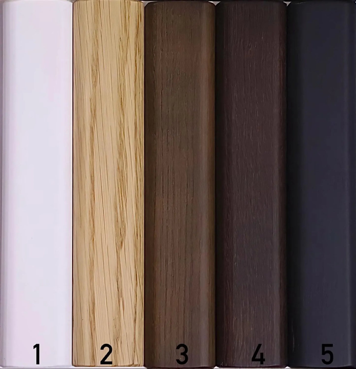 White Natural Nut Brown Black color oil wax