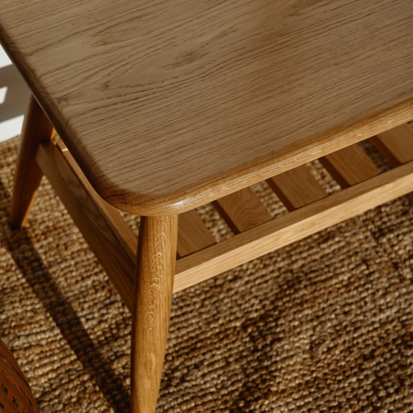 Handmade Solid Oak Bench with Shoe Shelf – Entryway Storage Furniture