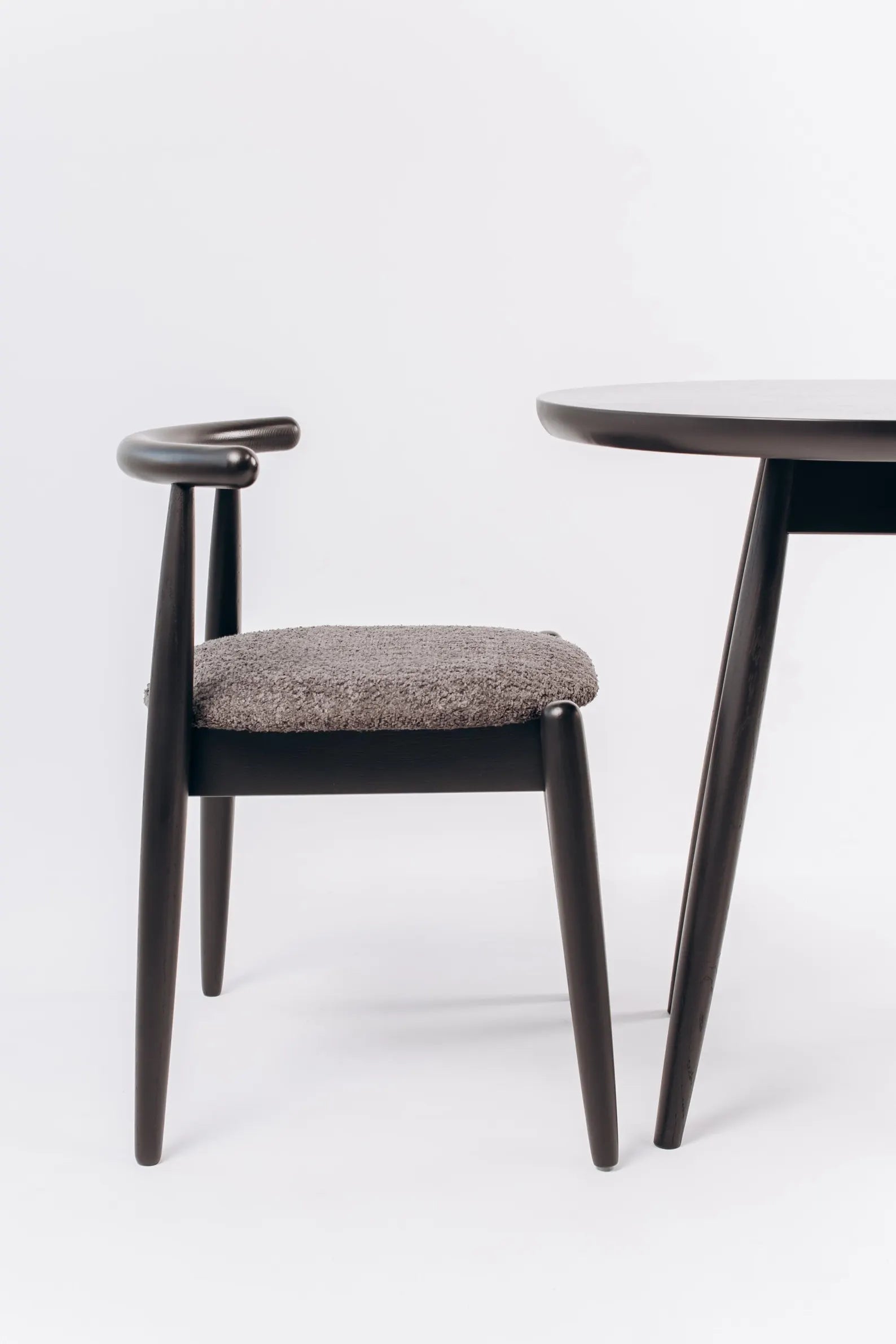 Black Koloda handmade chair made of solid oak wood