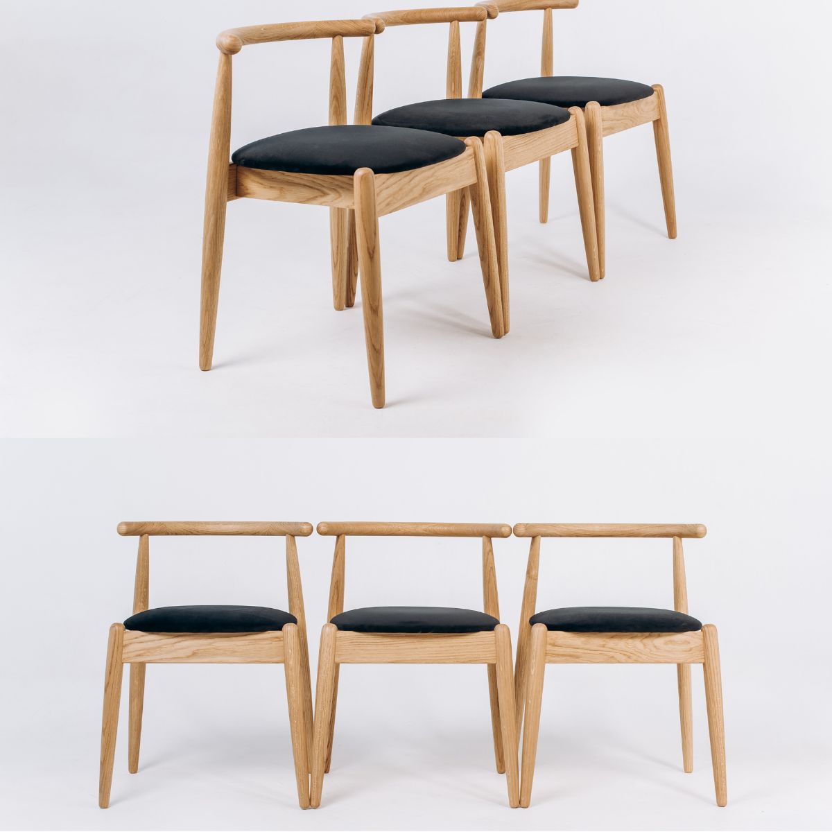 Oak Dining Chair KIBA | Handmade Scandinavian Chair with Soft or Hard Seat