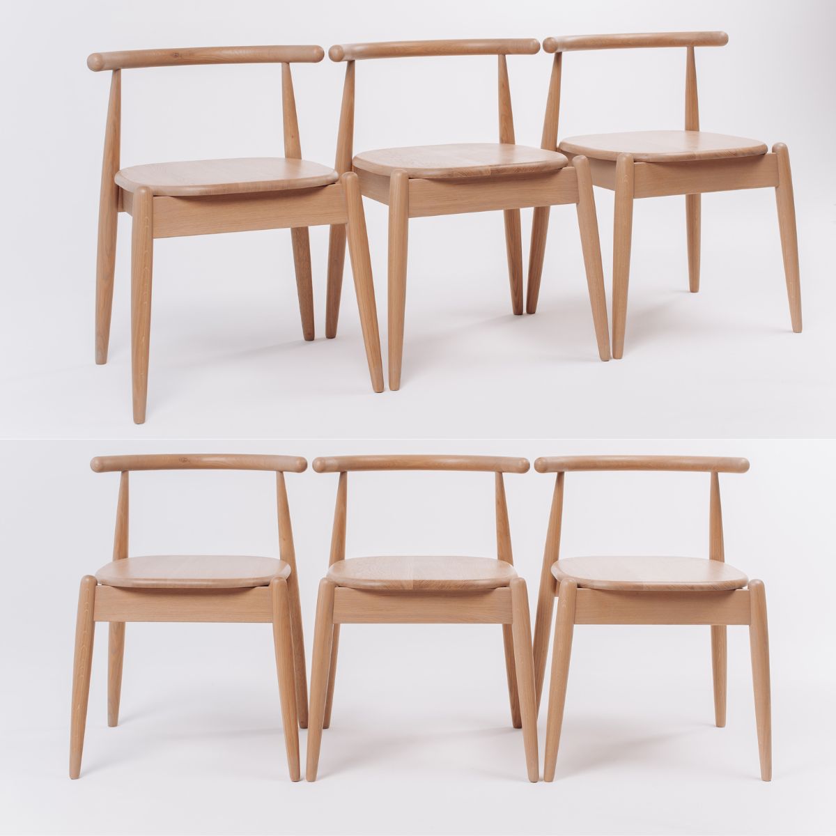 oak chair with fabric upholstery light beige