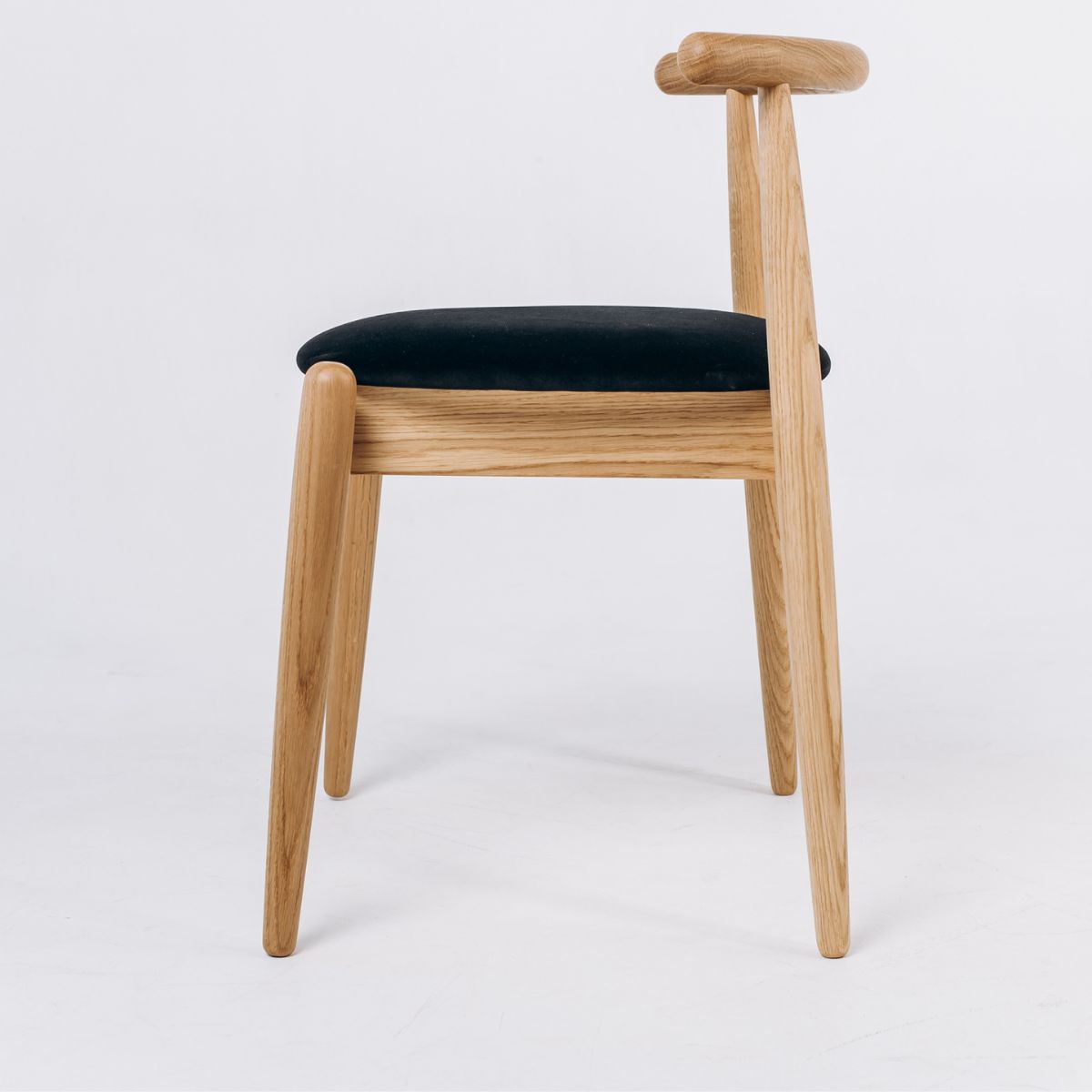 Oak Dining Chair KIBA – Scandinavian Chair with Soft or Hard Seat | Handmade Solid Oak Armchair by Koloda