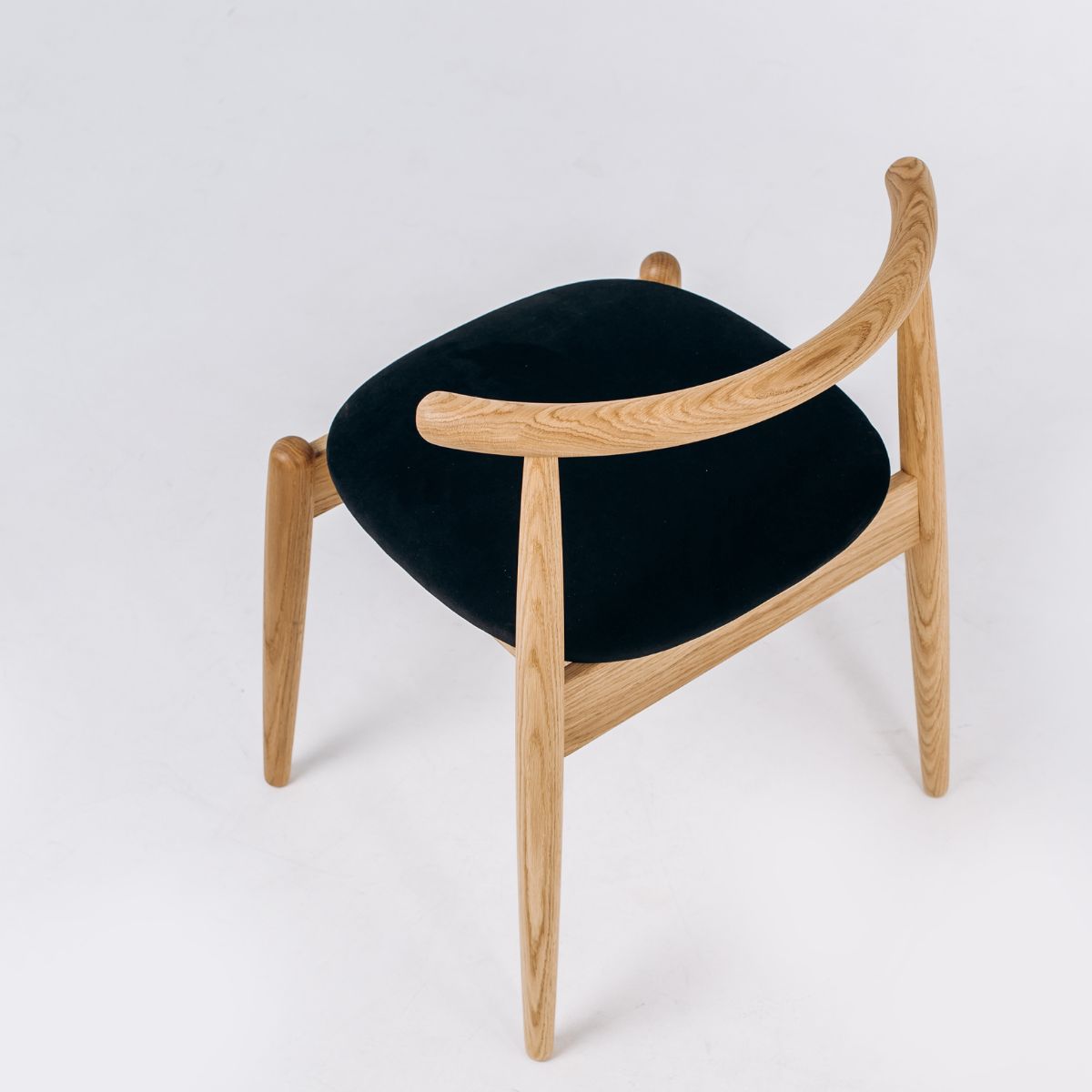 Oak Dining Chair KIBA – Scandinavian Chair with Soft or Hard Seat | Handmade Solid Oak Armchair by Koloda