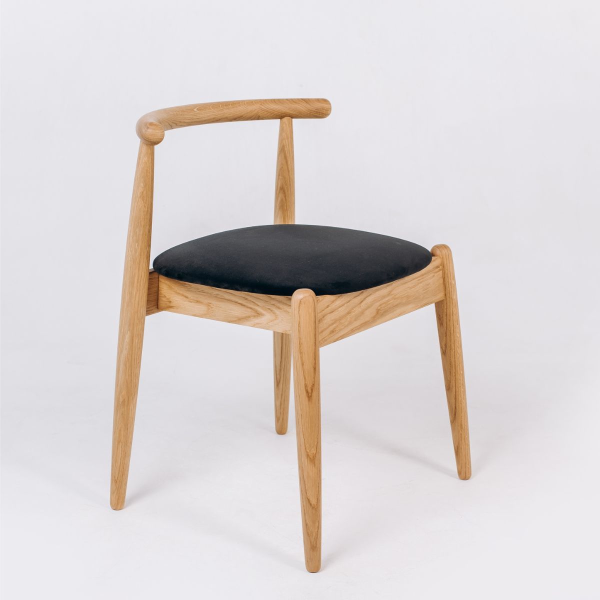 Oak Dining Chair KIBA – Scandinavian Chair with Soft or Hard Seat | Handmade Solid Oak Armchair by Koloda