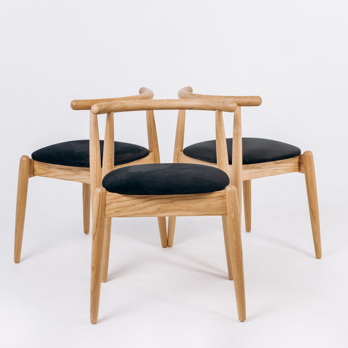 Oak Dining Chair KIBA – Scandinavian Chair with Soft or Hard Seat | Handmade Solid Oak Armchair by Koloda