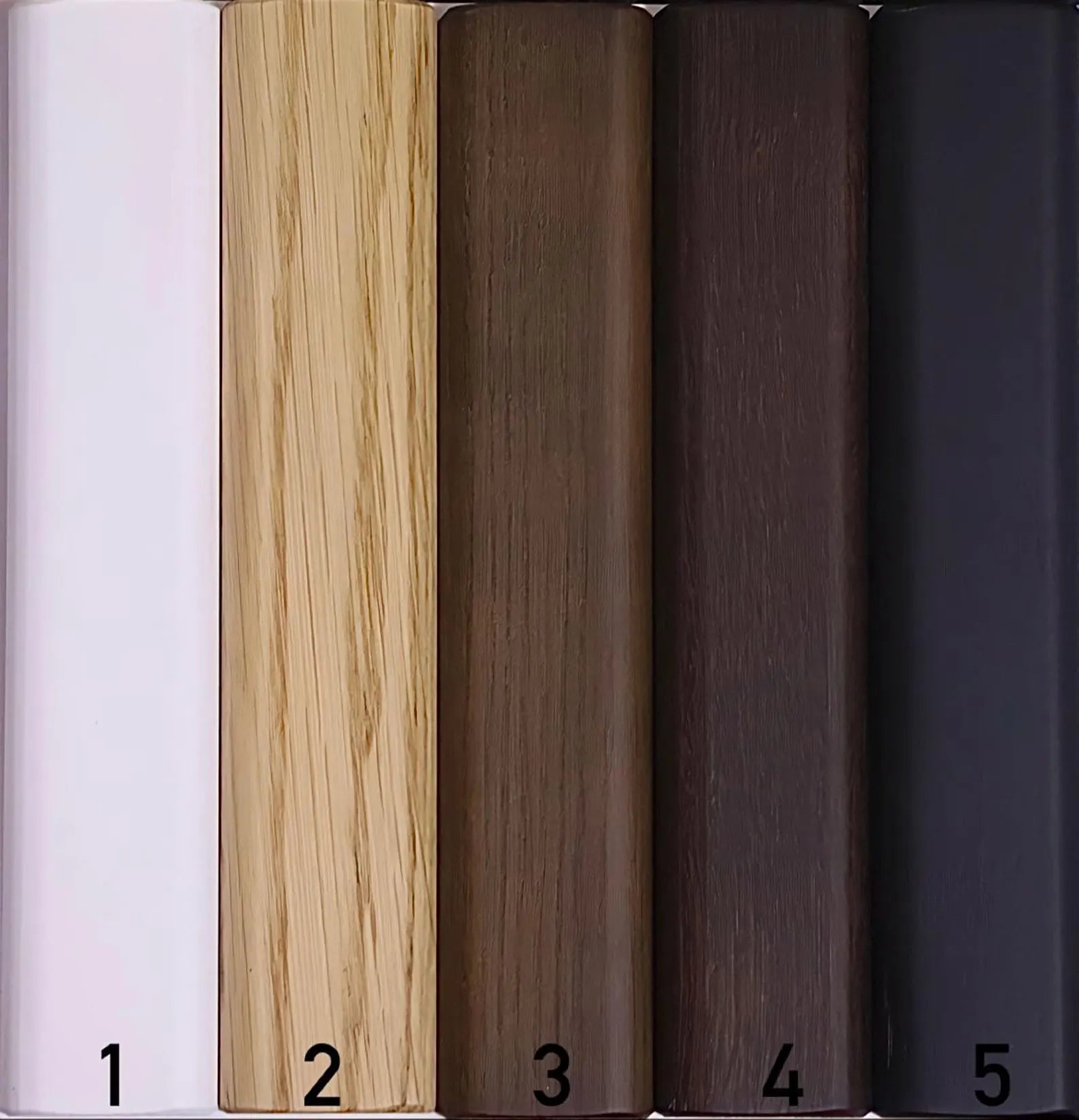 White Natural Nut Brown Black color oil wax