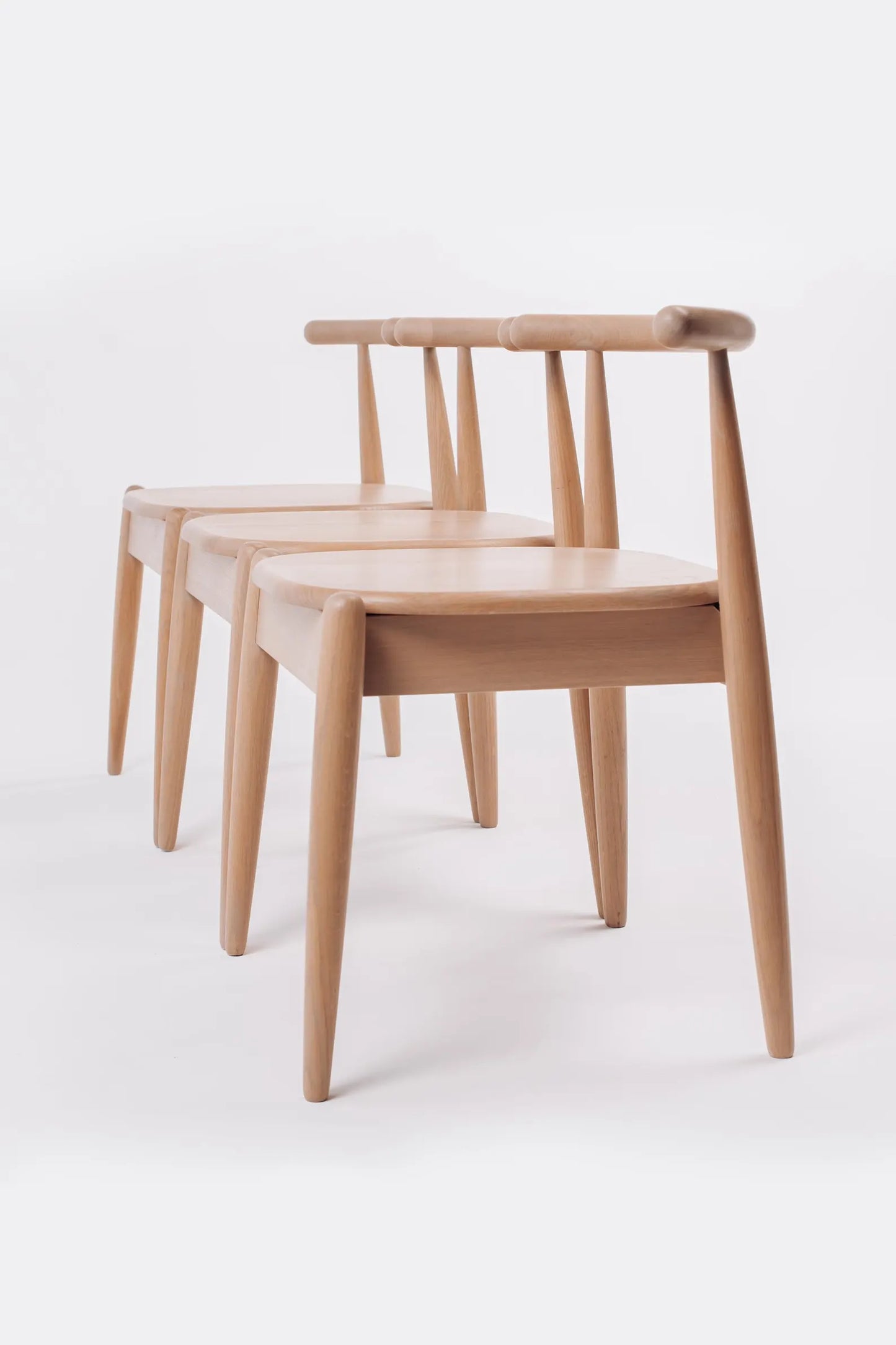 Handmade solid oak dining chair in Scandinavian style by Koloda