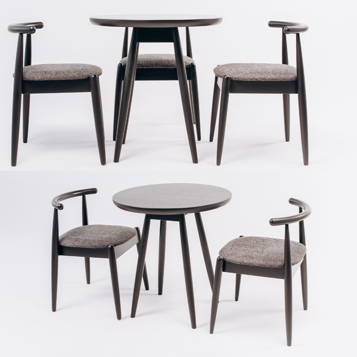 Black chair wooden oak