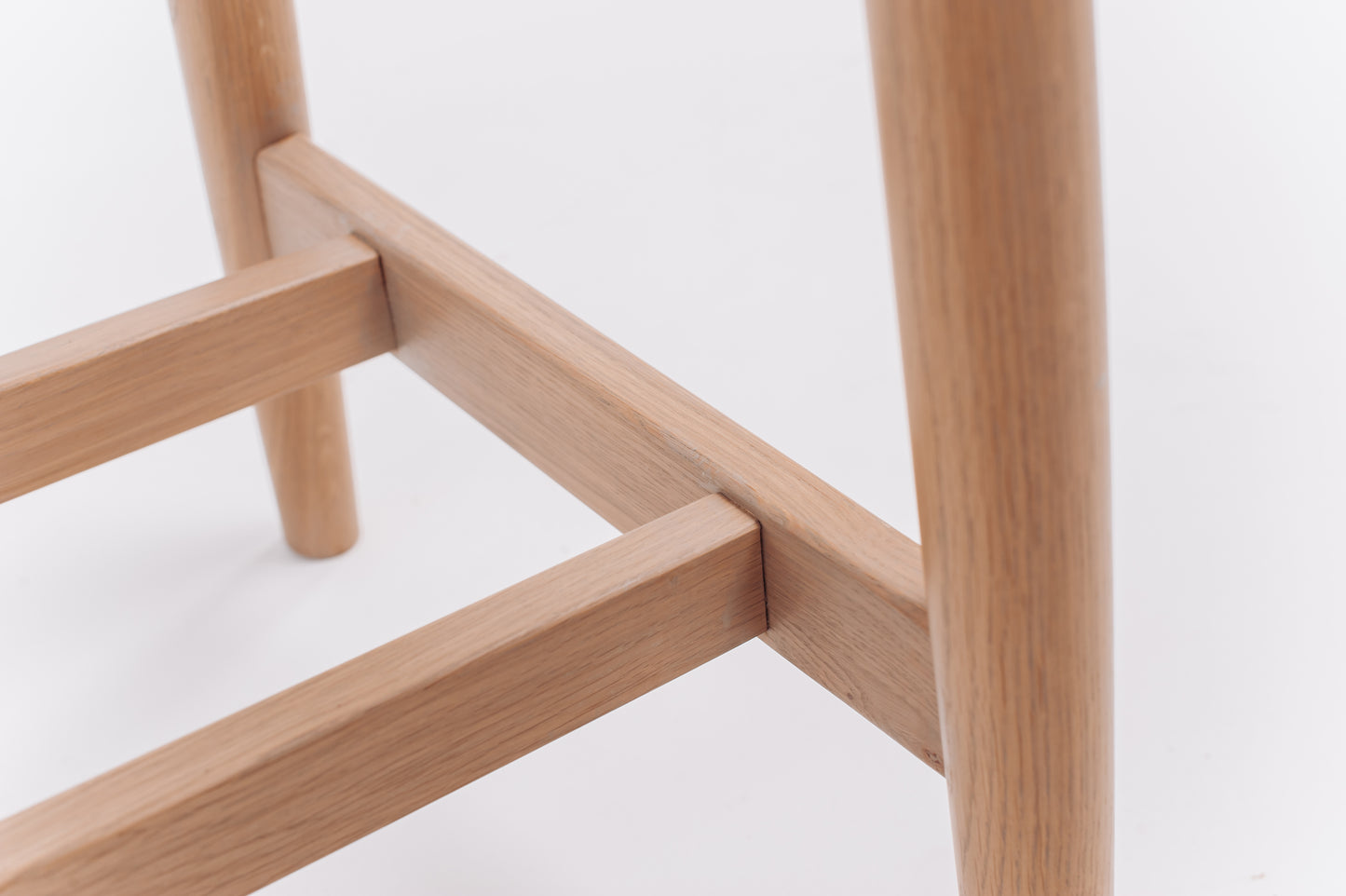 Bar stool made of light oak. Scandinavian style chair and Ukrainian craftsmanship.