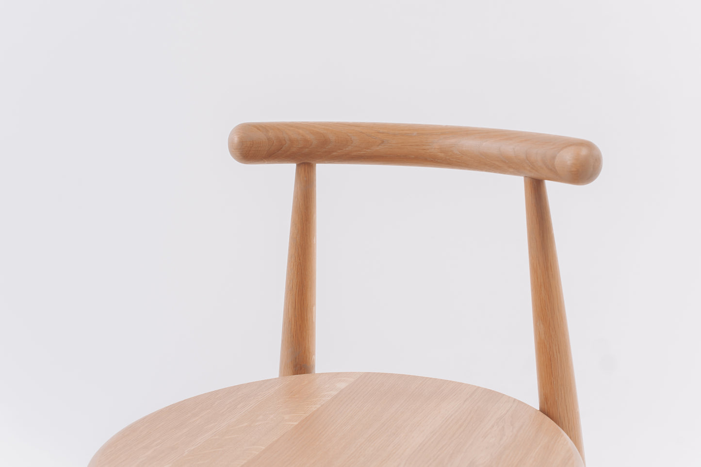 Bar stool made of light oak. Scandinavian style chair and Ukrainian craftsmanship.